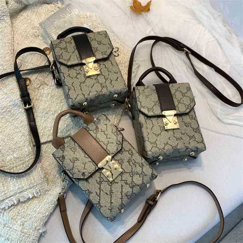 

Handbag High quality 2023 new bag old flower small messenger mobile phone vertical style temperament simple femalePIEJ, Khaki9