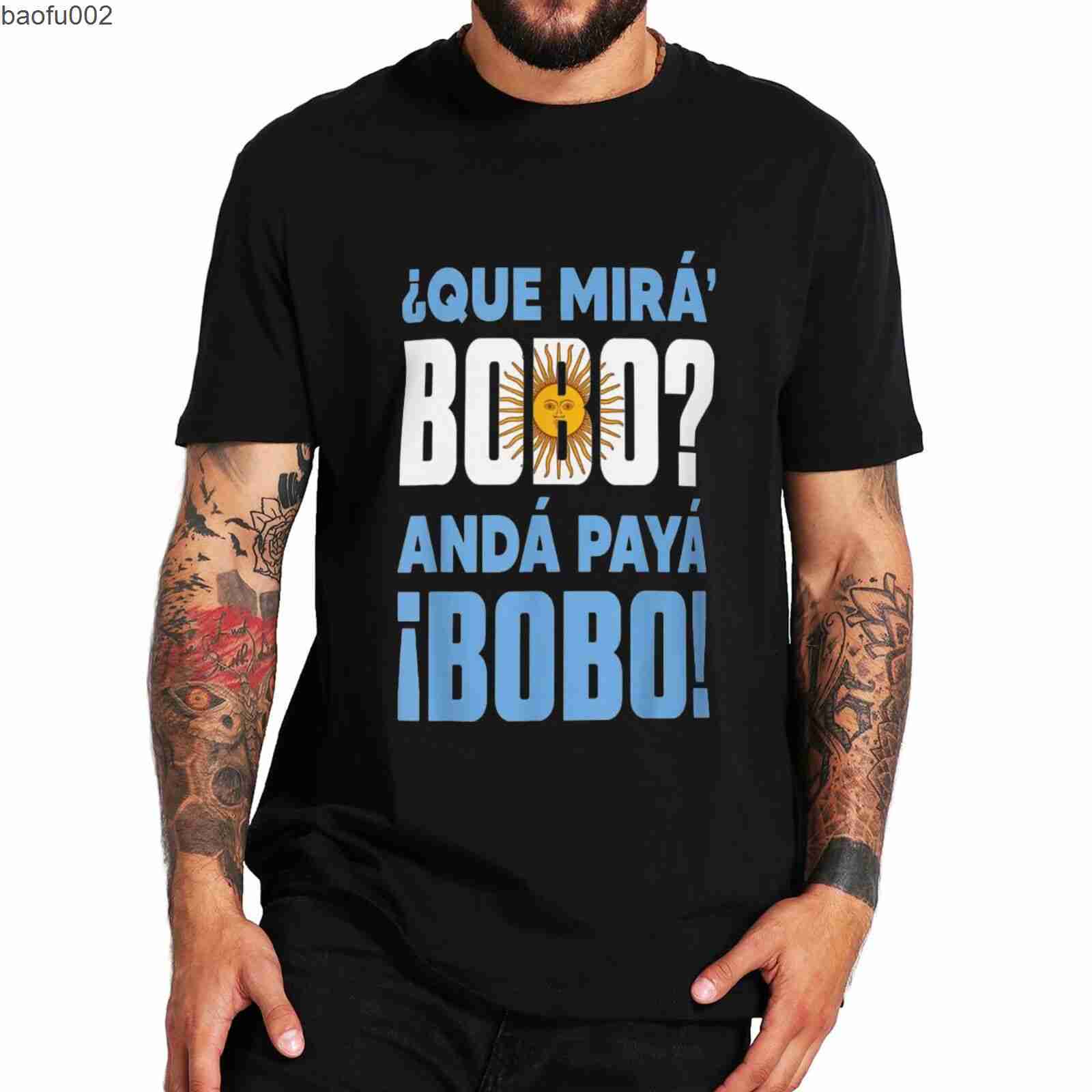 

Men' T-Shirts Que Miras Bobo T Shirt 2022 Funny Meme Humor Jokes Fans Gift Short Sleeve EU Size Cotton Unisex Round Neck Casual Soft T-shirt W0224, Red