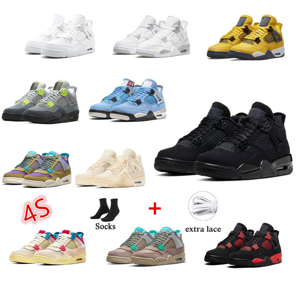 

Basketball 4s Shoes 4 Men Women fashion Shoes Red Thunder Infrared Black Cat Bred University Blue Sail Cool Grey Shimmer Royalty Womens Mens Trainers Sport shoes, As shown in the picture