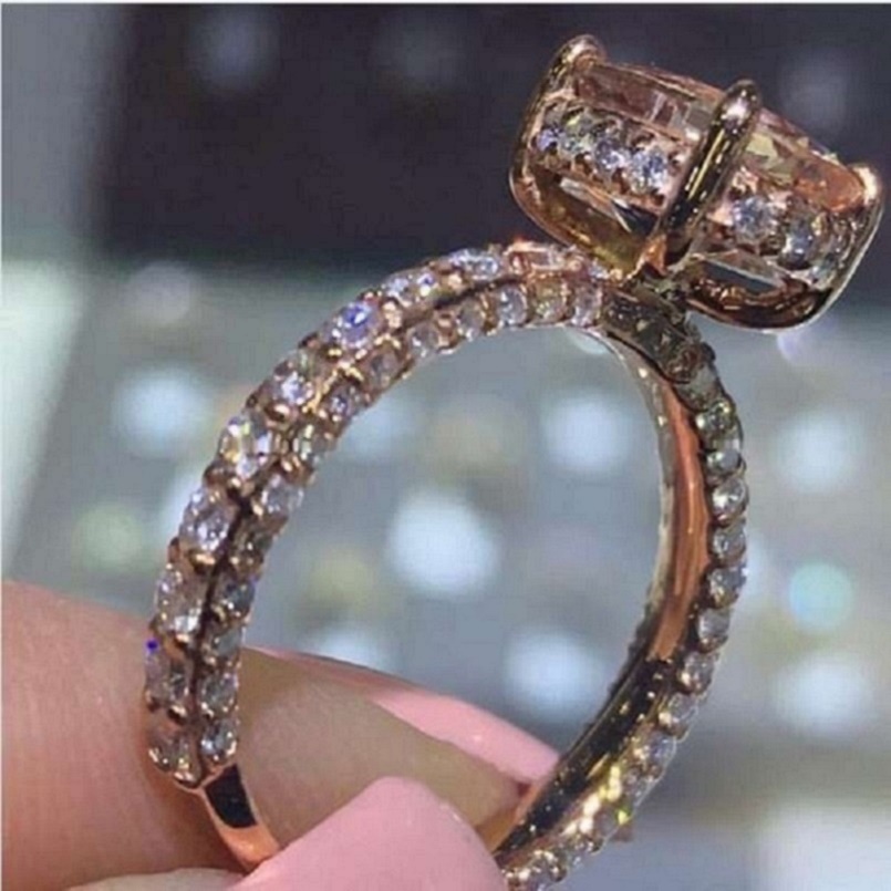 Womens Diamond Ring Romantic Zircon Shining Wedding Bridal Fashion Jewelry Engagement Rings For Women-image-915390120