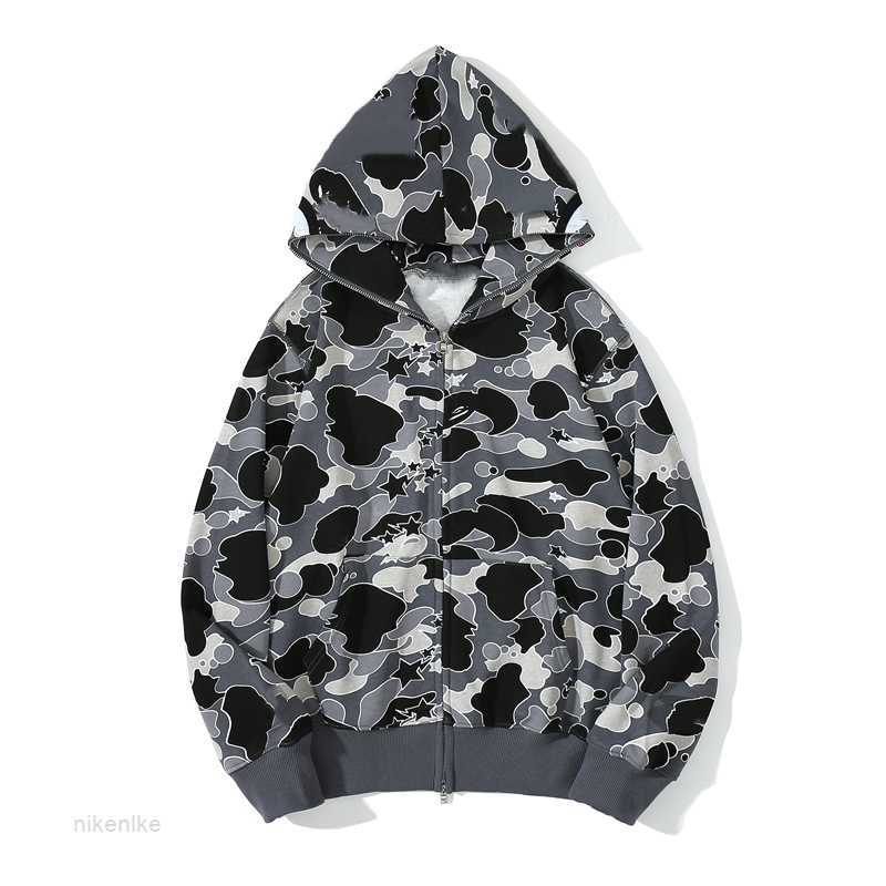 

Top Craftsmanship Designer Mens Hoodies Men Women Shark Full Zip Tie Dye Hoodie Jacket Color Grid Sta Camo Sweatshirt Fashion Luminous Camouflage Tiger Hoodys FR1N, No.1