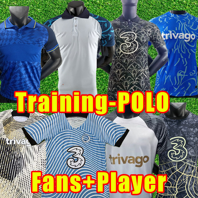 

CFC 2022 2023 PULISIC soccer jerseys Player Version ZIYECH HAVERTZ KANTE WERNER ABRAHAM CHILWELL MOUNT JORGINHO football shirt POLO Training 22 23 women girl