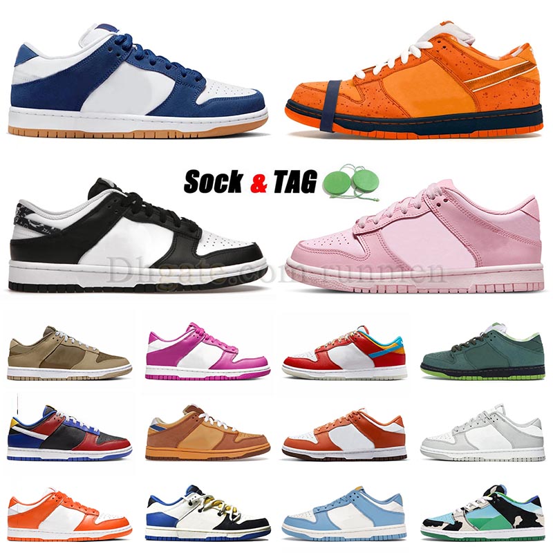 

luxury low casual shoes mens womens triple pink yellow green orange lobster la Dodgers flat sneakers fruity pebbles black and white panda trainer big size us 13, C69 36-45 judge grey