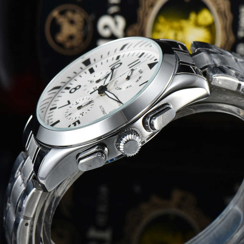 

Casual Business Men's Steel Band Watch 6 Hands Quartz Running Seconds Watch