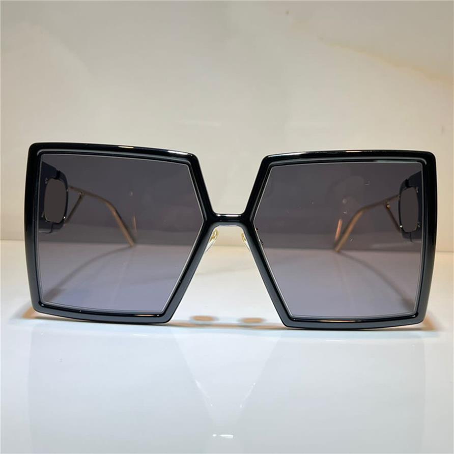 

MONTAIGNE SU 086 Sunglasses For Women and Men Summer style Anti-Ultraviolet Retro Plate Square Full frame black gold Gradient grey258R
