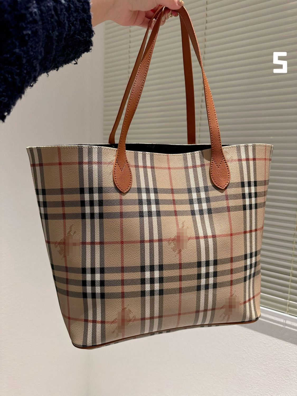 Designer Luxury Burbrerity Bags For Women High Quality Brown Crossbody Handbags Vintage Burbrery Leather Wallet Paris Plaid The Totes Bag Fashion Pu