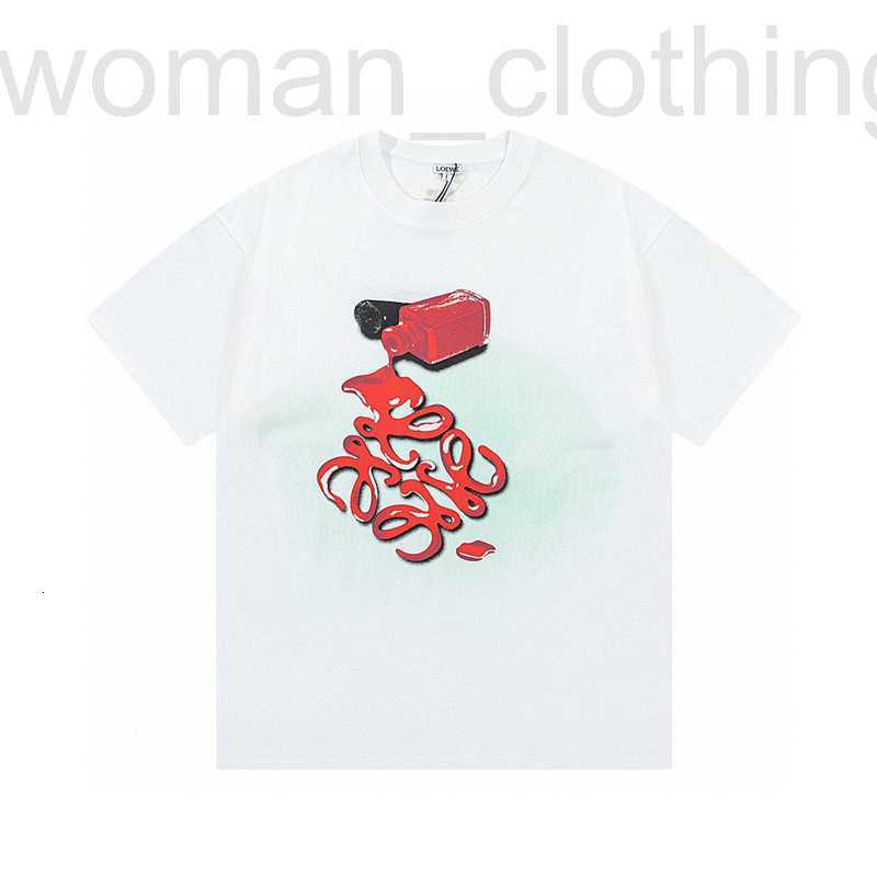 

Men's T-Shirts Designer Luojia summer t-shirt graffiti lipstick new product high version original made goods men and women's same round neck trend short-sleeved WF9V, White