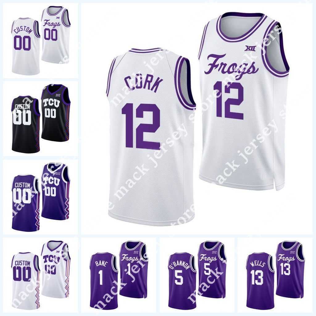 Maillot de basket-ball universitaire personnalisé Tcu Horned Frogs 2022-23 Micah Peavy Desmond Bane Mike Miles