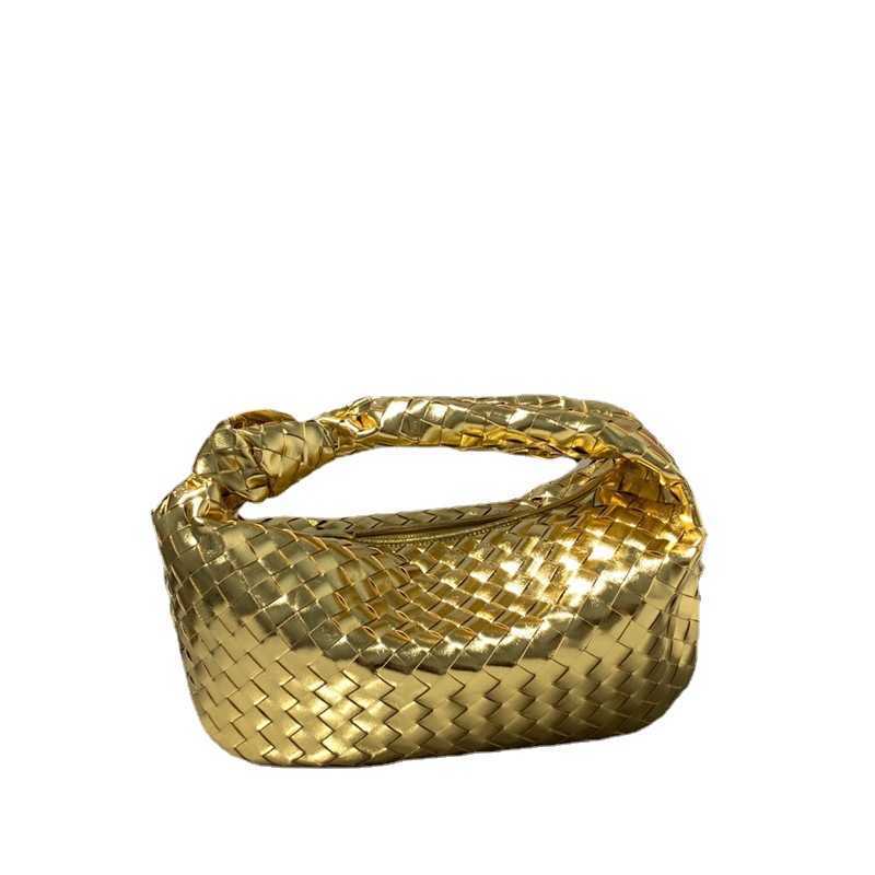 

Venets Woven Designer Bag 2023 Bottegs Large Real Leather Teen Bags Knotted Tote Underarm Jodie Horn Hand-carried Cloud Dumpling Shoulder P0R0, Gold16