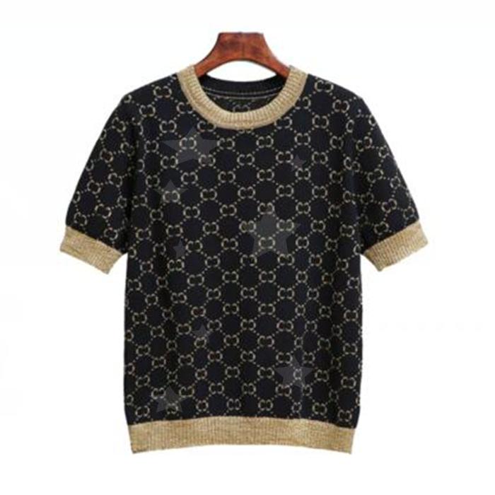

NEW Women' Knits Tees Sweaters Luxury brand Casual Women designer Knits T-Shirts -xl, Black
