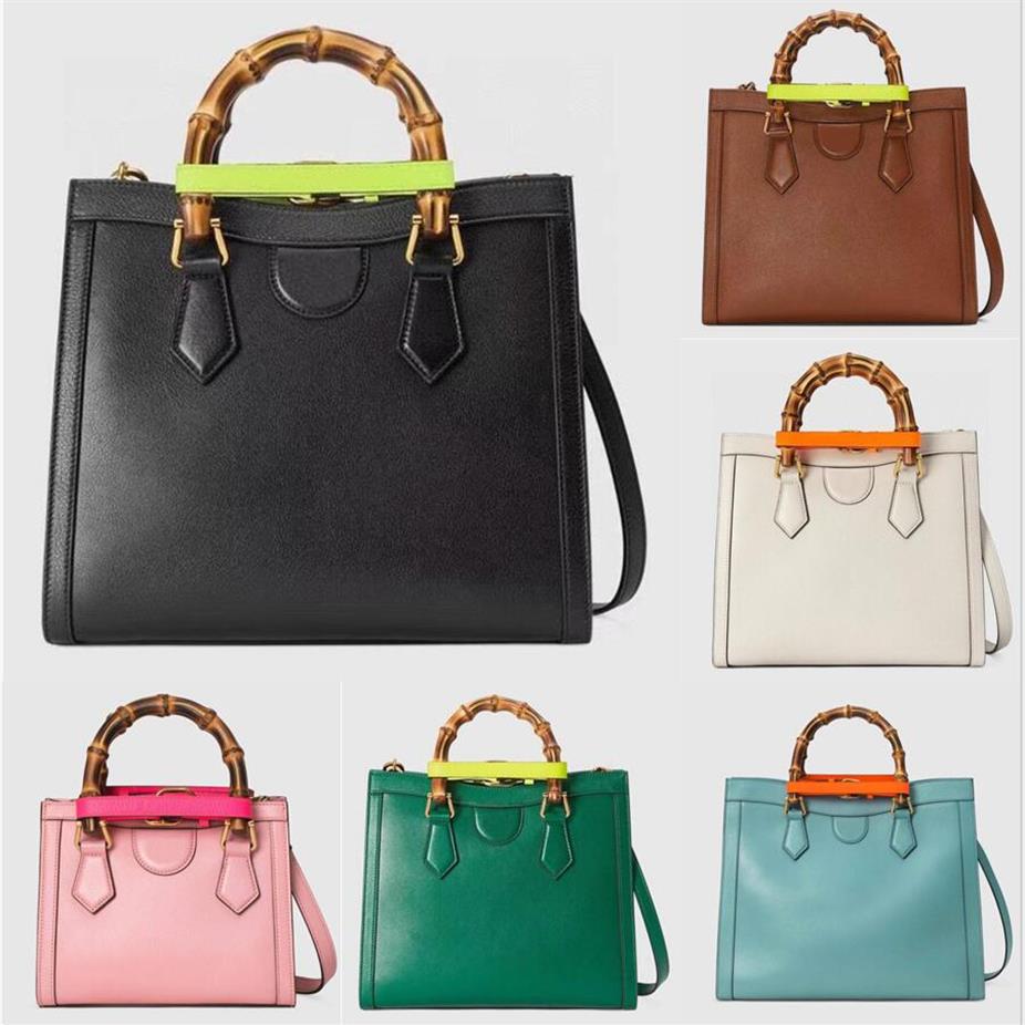 

Handbag Tote Bags Bamboo Double Handle Golden Metal Letter decoration shoulder bag large capacity fashion style design236L