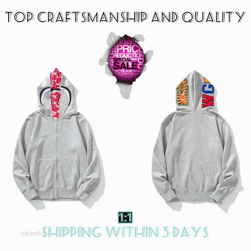 

Top Craftsmanship Mens Hoodies Tiger Full Zip Jacket Designer Men Women Harajuku Stylist Shark Sweatshirt Fashion Co-branding Camouflage Double Hat Hoodys 2A9D, No.1