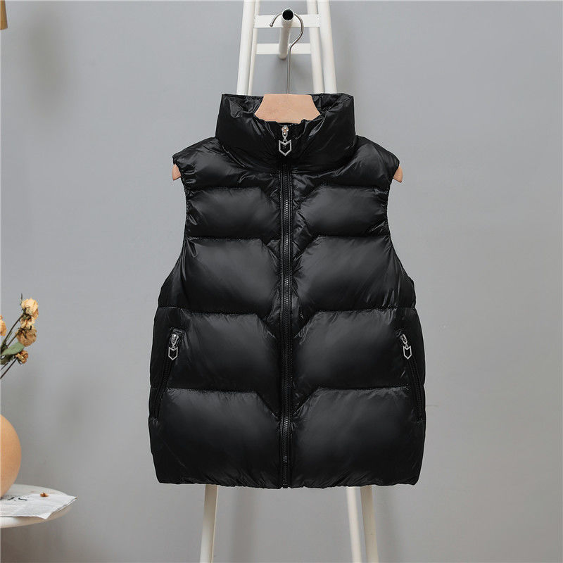 

Versatile casual vest outerwear coats womens vest vests winter coat womens jacket jackets womens stand collar short sleeveless duck down white vest fashion women