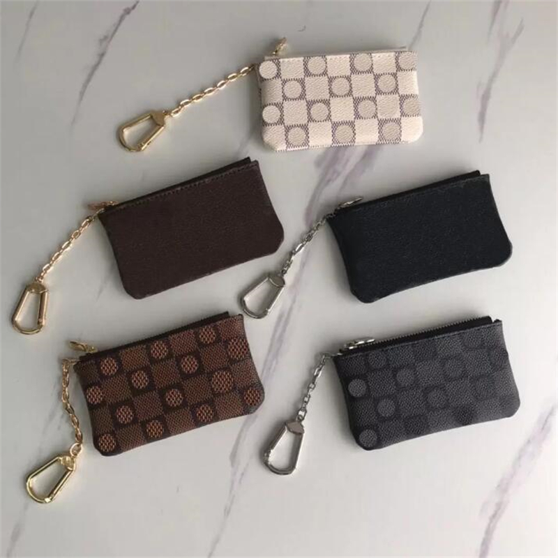

Luxury designer wallet damier coin purse zippy lady chain wallets fold card holder passport women flower purses key pouch free ship