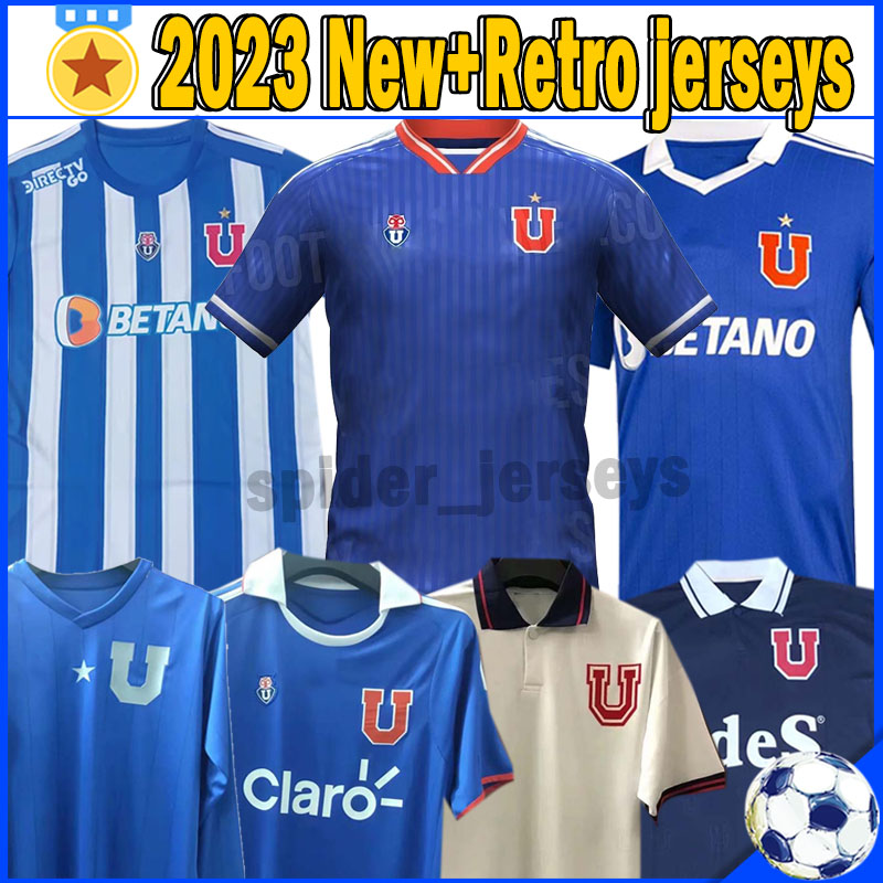 

23/24 Universidad de Chile soccer jerseys 1998 2011 home away retro Chile 2022 2023 pre-season blue white men women football GK shirts, Zhilidaxue 23-24 home