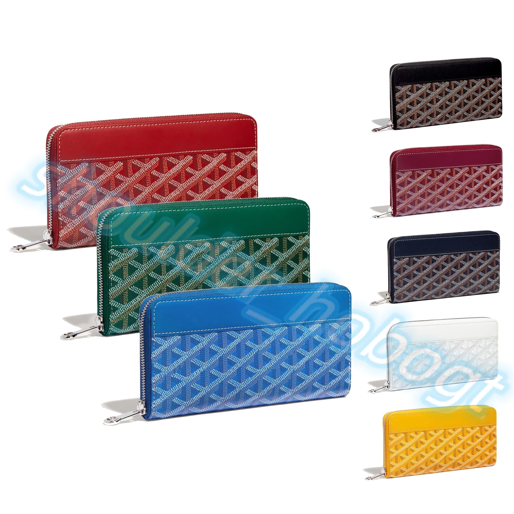 

Fashion Long zipper Wallets 12 card slots Portefeuille Matignon Goya coin purses Womens men Designer wallet PM cards holder cake luxury with box Leather card holders, Orange