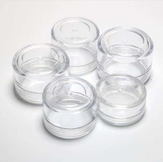 

High-end Jars Cosmetic Sample Empty Container 5ML Plastic Round Pot Screw Cap Lid Small Tiny 5G Bottle for Make Up Eye Shadow Nails 1 3 5 10 20 30 Gram