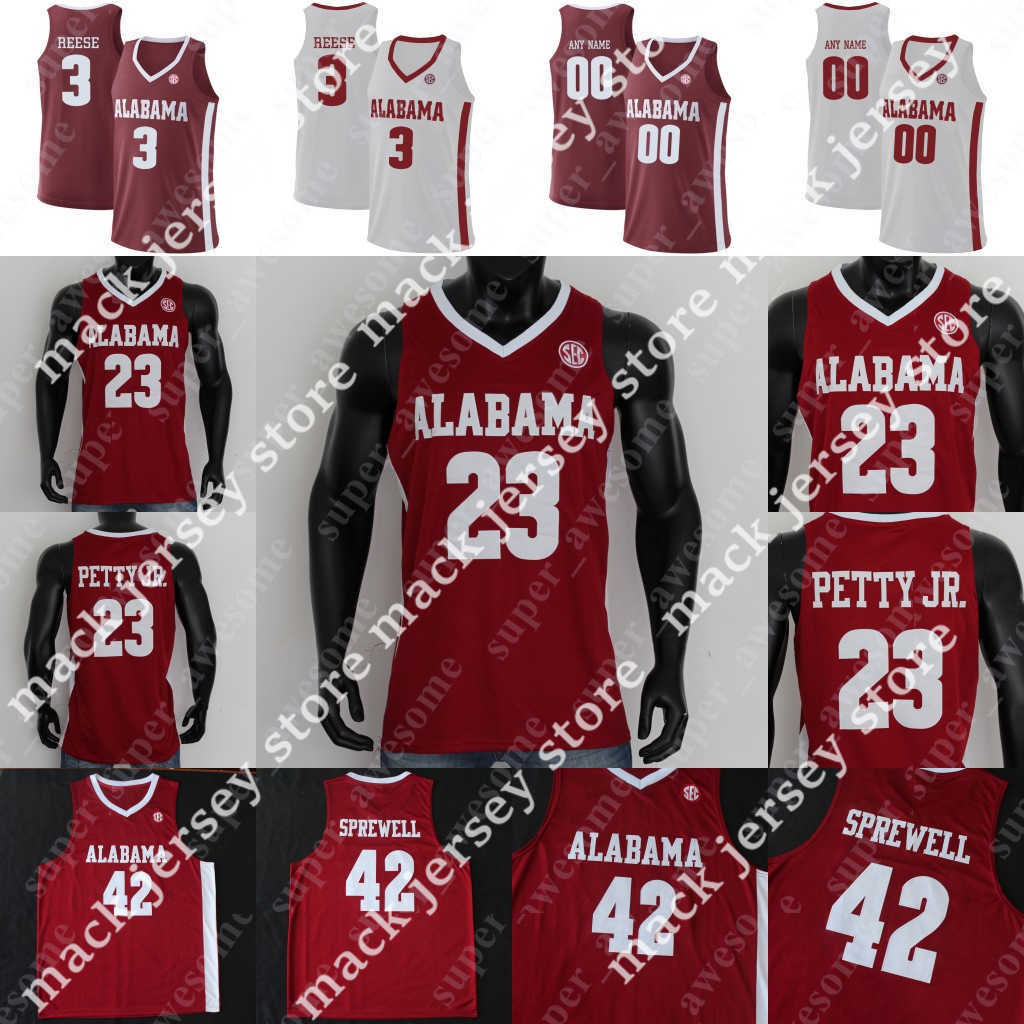 

NCAA Alabama Basketball Jersey Brandon Miller Mark Sears Rylan Griffen Jaden Bradley Charles Bediako Nimari Burnett Noah Clowney Dominick, Red