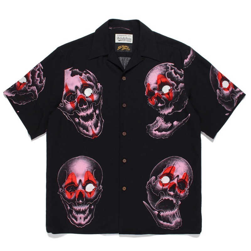 

Print Shirt Men Women Black White Japan Hawaiian Shirts Tee Short Sleeve