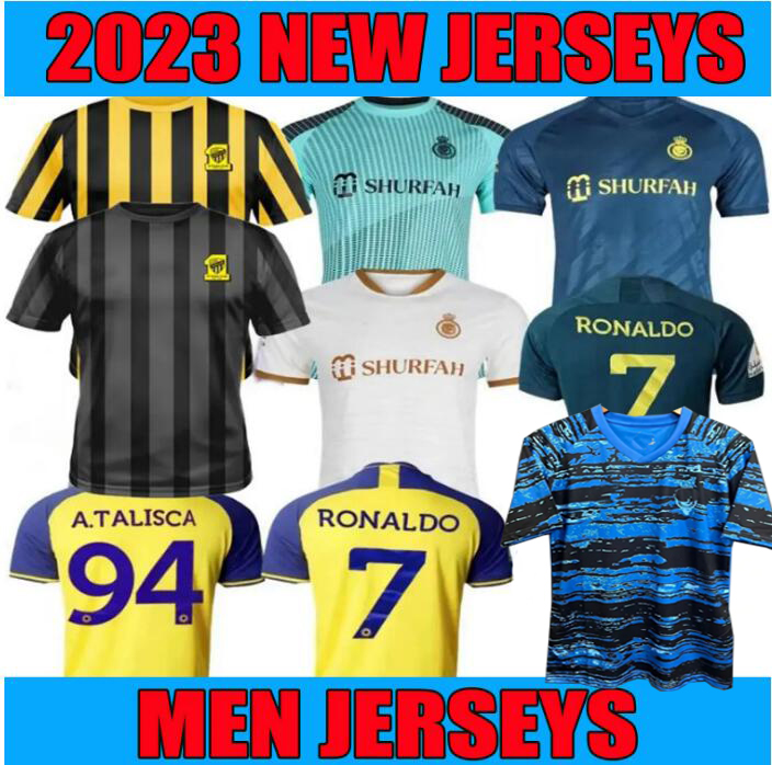 

Fans Saudi Arabia Al Nassr fc soccer jerseys 2022 2023 RONALDO GHAREEB A.ALHASSAN TALISCA GHARIB MASHARIPOV Al Ittihad Saudi 22 23 football men kids shirt, 22 23 third adults jersey