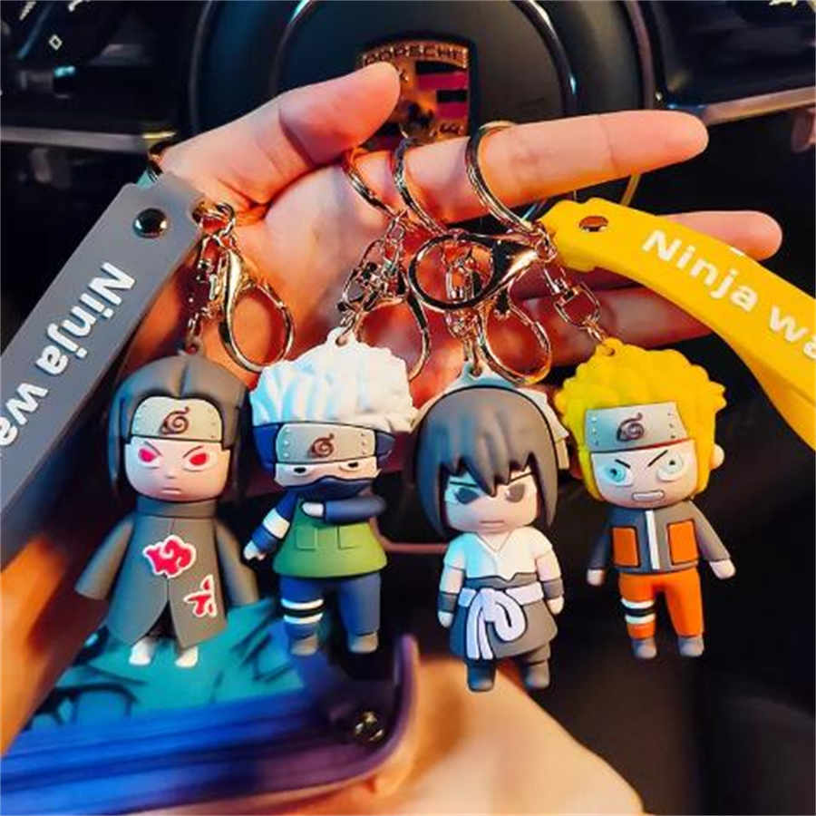 

Anime Doll NARUTO Keychain Toy Keyring Dolls Keychain Cartoon Exquisite Boys and Girls Bags Pendant Small Gifts
