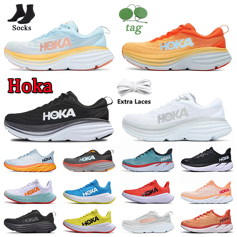 

Hoka One Running Shoes Hokas Bondi 8 Carbon x2 Clifton Challenger ATR 6 Women Men Low Top Mesh Trainers Triple White On Cloud kawana Sports Sneakers Size 36-45, C20 carbon x 2 36-45