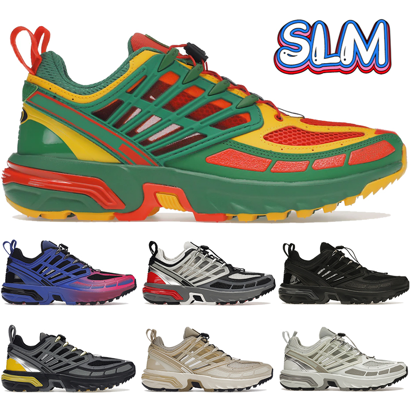 

New mens running shoes France ACS Pro Advanced slm Green Red Yellow pink blue Safari Quiet Shade Antique Moss Vanilla Lunar Rock Goji Lomon men women designer sneakers, 40-45 green red yellow