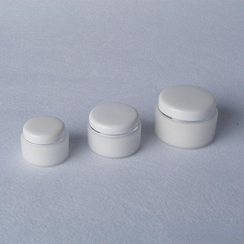 White PP Cosmetic Jar Hand Face Cream Plastic Jar 15g 30g 50g Cosmetic Sample Plastic Container with Inner Liner Cover