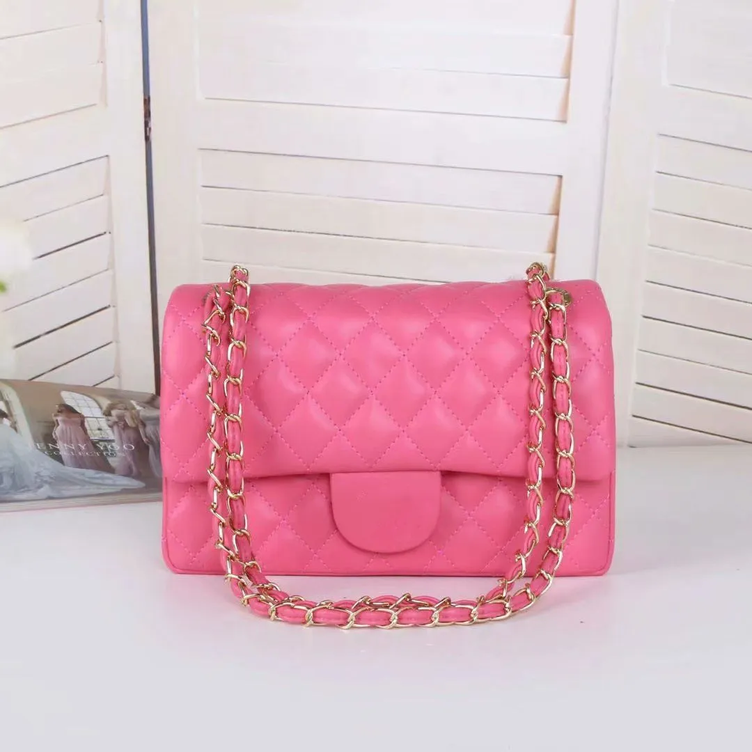 

Top bags sacoche luxuries designer women bag custom brand handbag Women's leather gold chain crossbody black white pink cattle shoulder cc bag