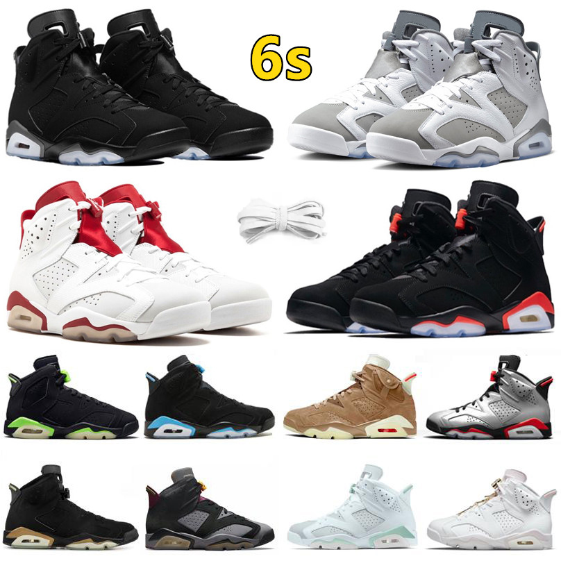 

Jumpman 6 Basketball Shoes for mens Electric Green University Blue Black Infrared DMP Carmine 6s Cactus Gold Hoops Khaki yellow fashion men, Color#22