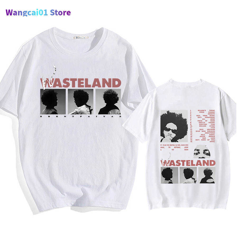 

wangcai01 Men's T-Shirts Brent Faiyaz Fashion Hip Hop Anime T-shirts Kawaii/Cute Manga T-shirt Men/women Tshirt 100% Cotton Short Seve Soft Tee-shirt 0224H23, White