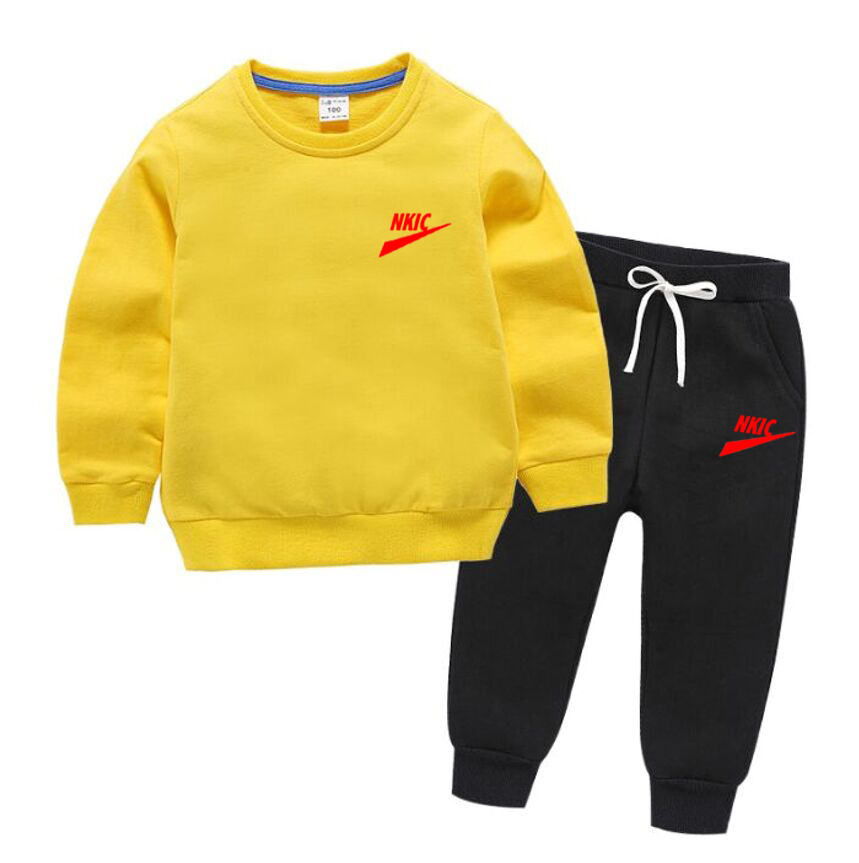 New Baby Boys And Girls fashion Clothing Set Spring Autumn Children Hooded Outerwear Tops Pants 2 pieces sets Outfits Kids Teenage Costume Suit