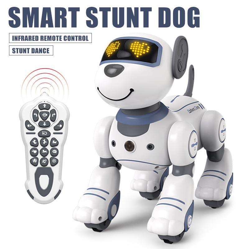 

Electric RC Animals Funny RC Robot Electronic Dog Stunt Voice Command Programmable Touch sense Music Song for Children s Toys 230224, Bg1533 pink