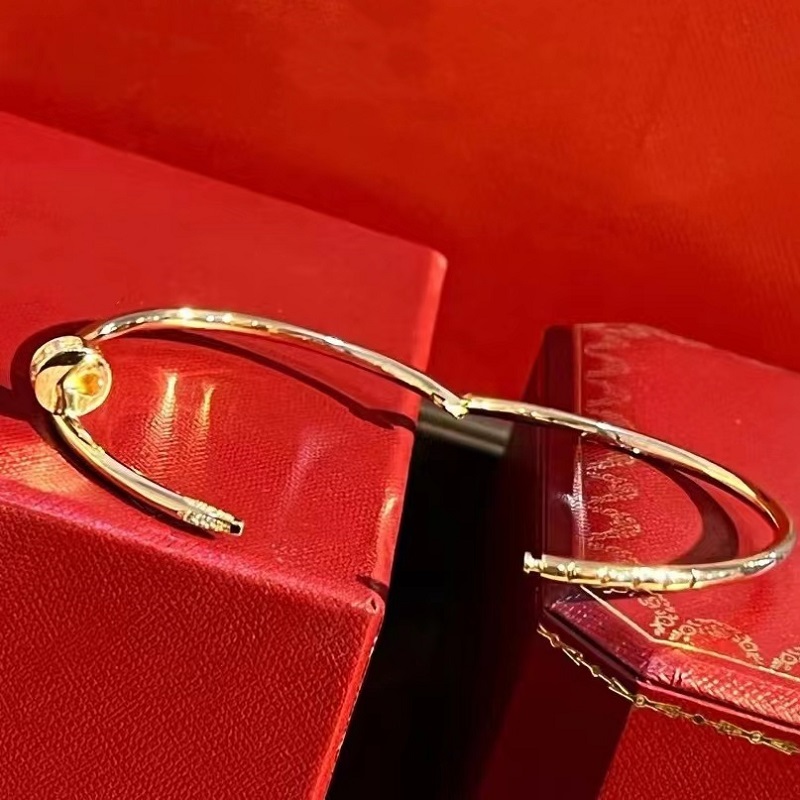 HighQuality Jewelry love bracelet womens gold bangle bracelets Classic luxury girls designer Diamond nail Stainless Steel mens bangles fashion si