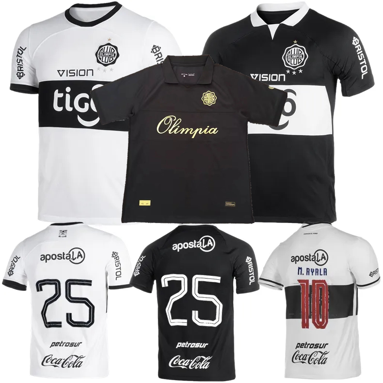 

2023 2024 Club Olimpia soccer jerseys 23 24 Paraguay league Diego Duarte PERALTA D. GONZALEZ N.CAMACHO football shirt, 120th black