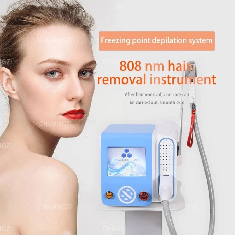

Portable wavelengths755nm/ 808nm/ 1064nm Diode Laser Hair Removal Machine Cooling Head Painless Laser Epilator