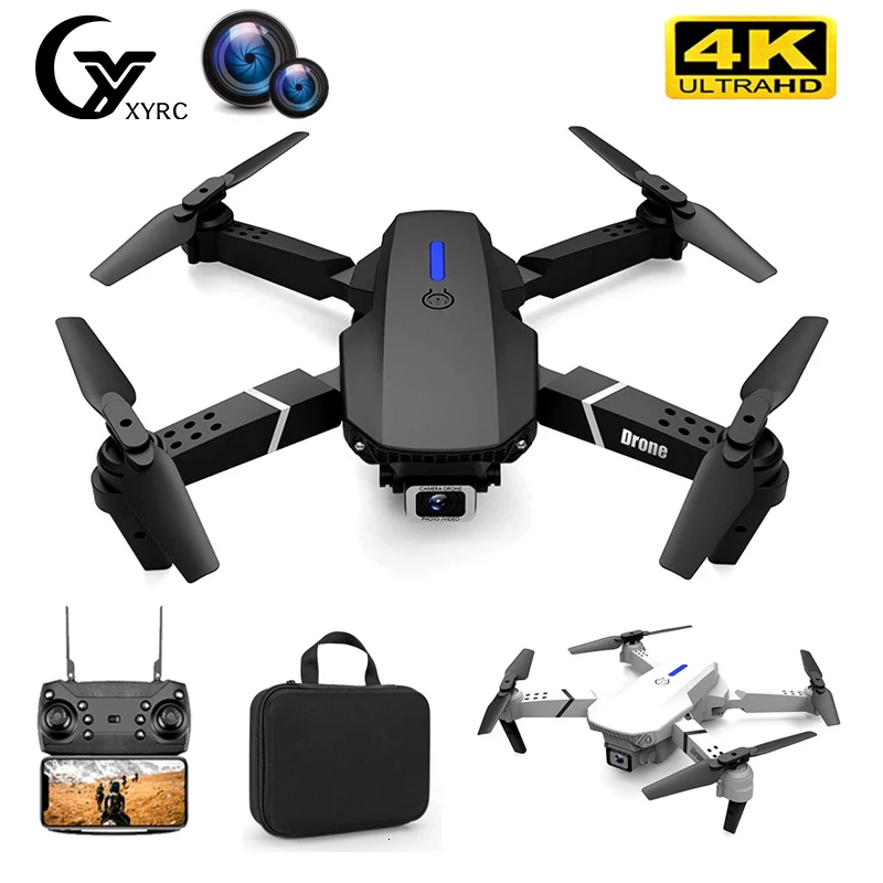 

Intelligent Uav 2023 Quadcopter E88 Pro WIFI FPV Drone With Wide Angle HD 4K 1080P Camera Height Hold RC Foldable Dron Gift Toy 230224, Black nocamera bag
