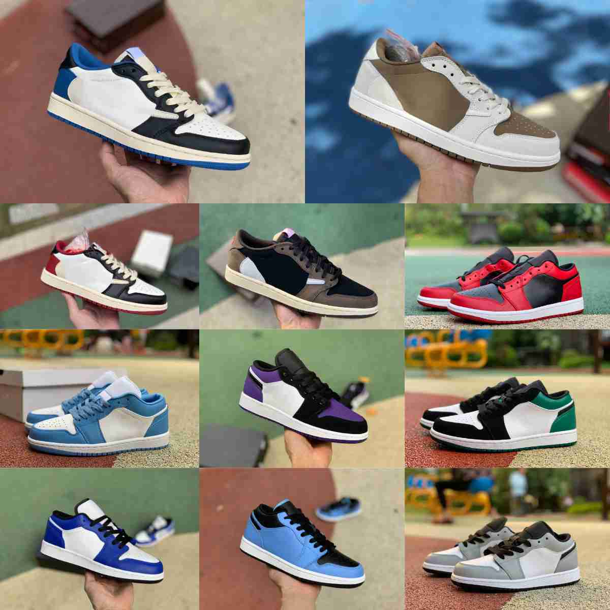 

2023 Fragment TS Jumpman X 1 1S Low Basketball Shoes Court Purple Black Shadow Panda Emerald Crimson Tint White Brown Red Gold Grey Toe UNC Designer Sports Sneakers S18, Please contact us