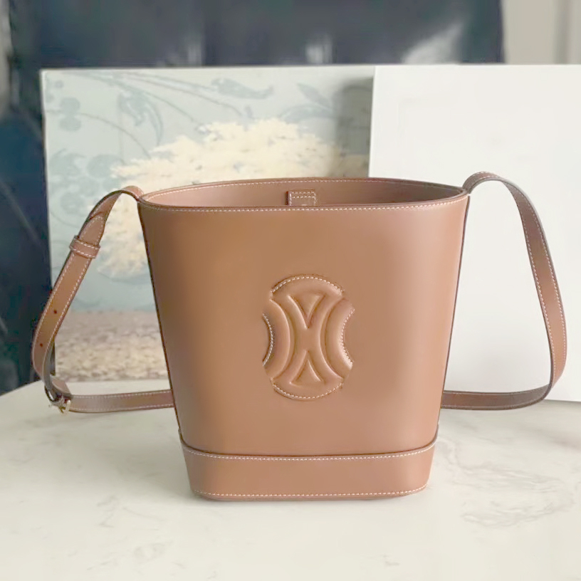 

Advanced designer Genuine leather Bag hobo Womens men Drawstring tote fashion crossbody TRIOMPHE wallet card pockets gift handbag Shoulder Bags classic bucket bag, Black