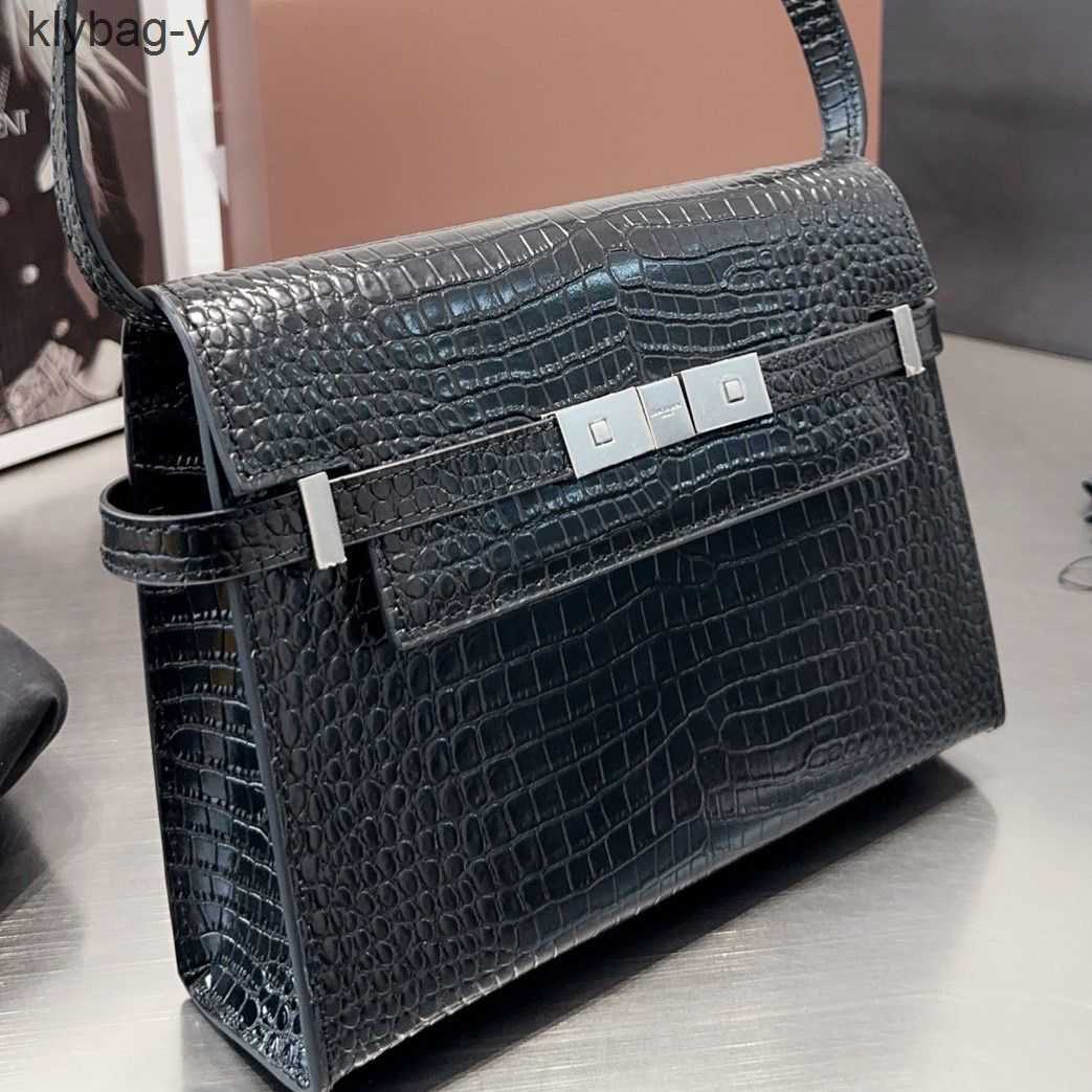 

Manhattan Box Shoulder Bags Designer Bag Loulou Kates Yslbags Saints 2023 Cow Leather Size 24 17cm with High Quality, Black