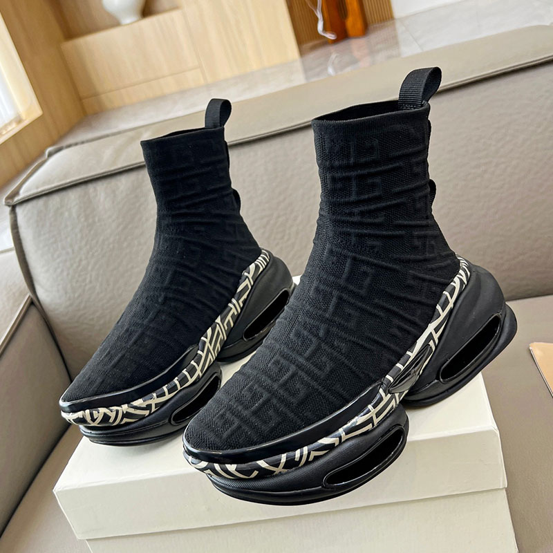 

Luxury sneakers Classic designer black high-top sock shoes concave-convex plaid textured Plate-forme shoes Jogging running casual shoes size 35-46, Shipping supplement