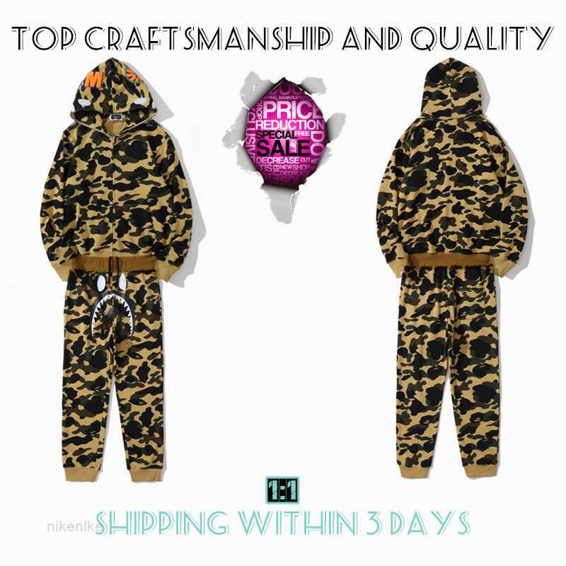 

Top Craftsmanship Mens Hoodies Suit Designer Jacket Shark Pullover Tiger Full Zip Hoodie Color Harajuku Sweatshirt Fashion Co-branding Camouflage Hoodys 8HEX, No.1