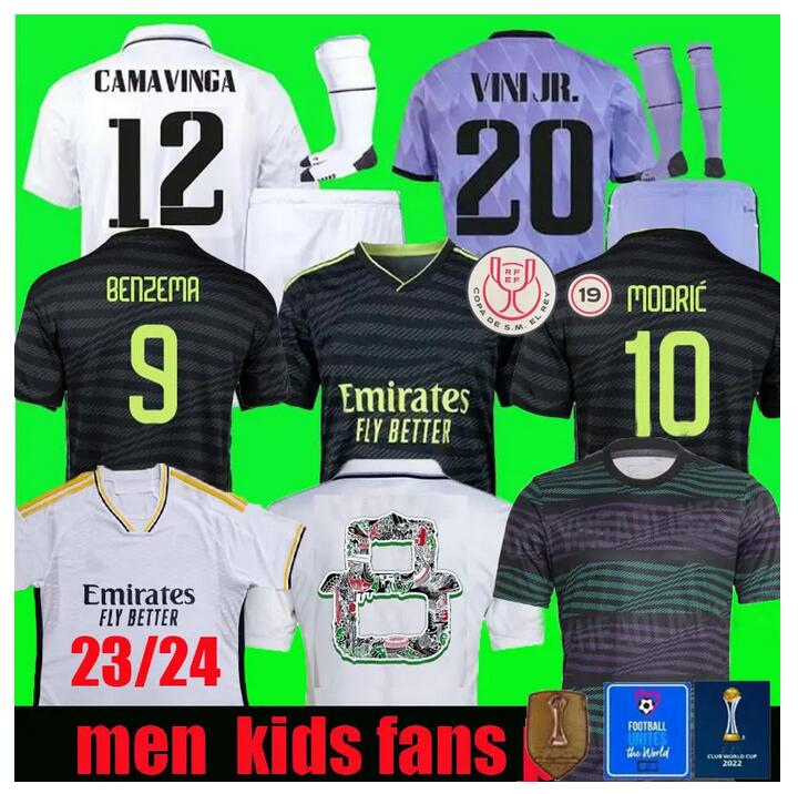 

BENZEMA Soccer Jerseys 22 23 Football Shirt VINI JR CAMAVINGA 120th Y-3 ALABA HAZARD ASENSIO MODRIC MARCELO REAL MADRIDS Final 2022 2023 Camiseta Men Kids Kit Uniforms