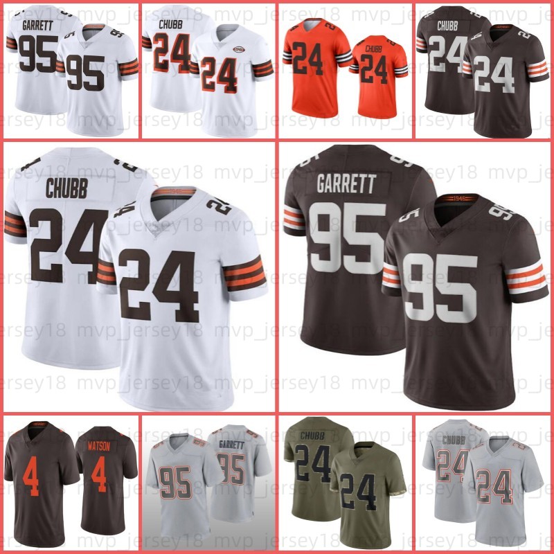 

Myles Garrett Nick Chubb Brown Football Jersey Amari Cooper Deshaun Watson Jeremiah Owusu-Koramoah Denzel Ward David Njoku Greg Newsome II Kareem Hunt Cade, Men jersey
