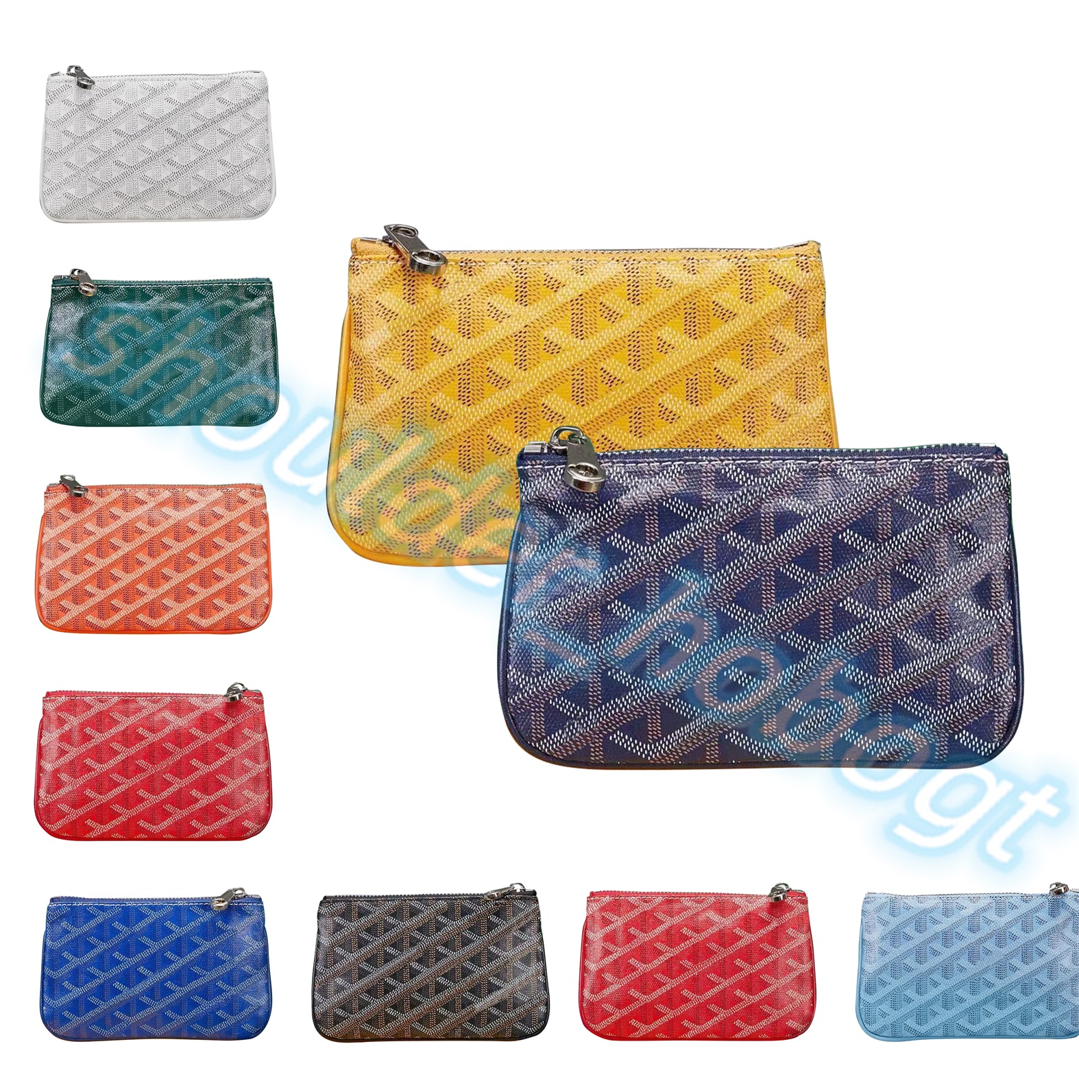 

Wallet handbag small wallets key pouch wristlets coin purses bag cards holder Womens mans Designer with box fashion city cardholder Leather zipper wallet, Cream