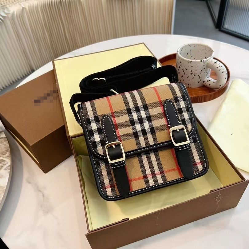 Designer Luxury Burbrerity Bags For Women High Quality Brown Crossbody Handbags Vintage Burbrery Leather Wallet Paris Plaid The Totes Bag Fashion Pu