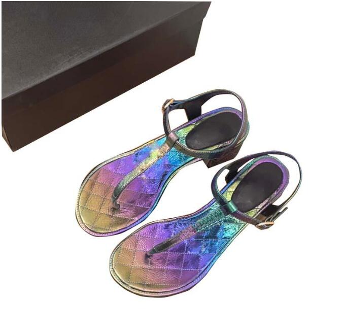 Italian Classic Genuine Leather Sandals Summer 2023 Designer Mules Womens Flip Flops Retro Beach Flat Shoes Fashion Loafers Lady Platform Espadrille