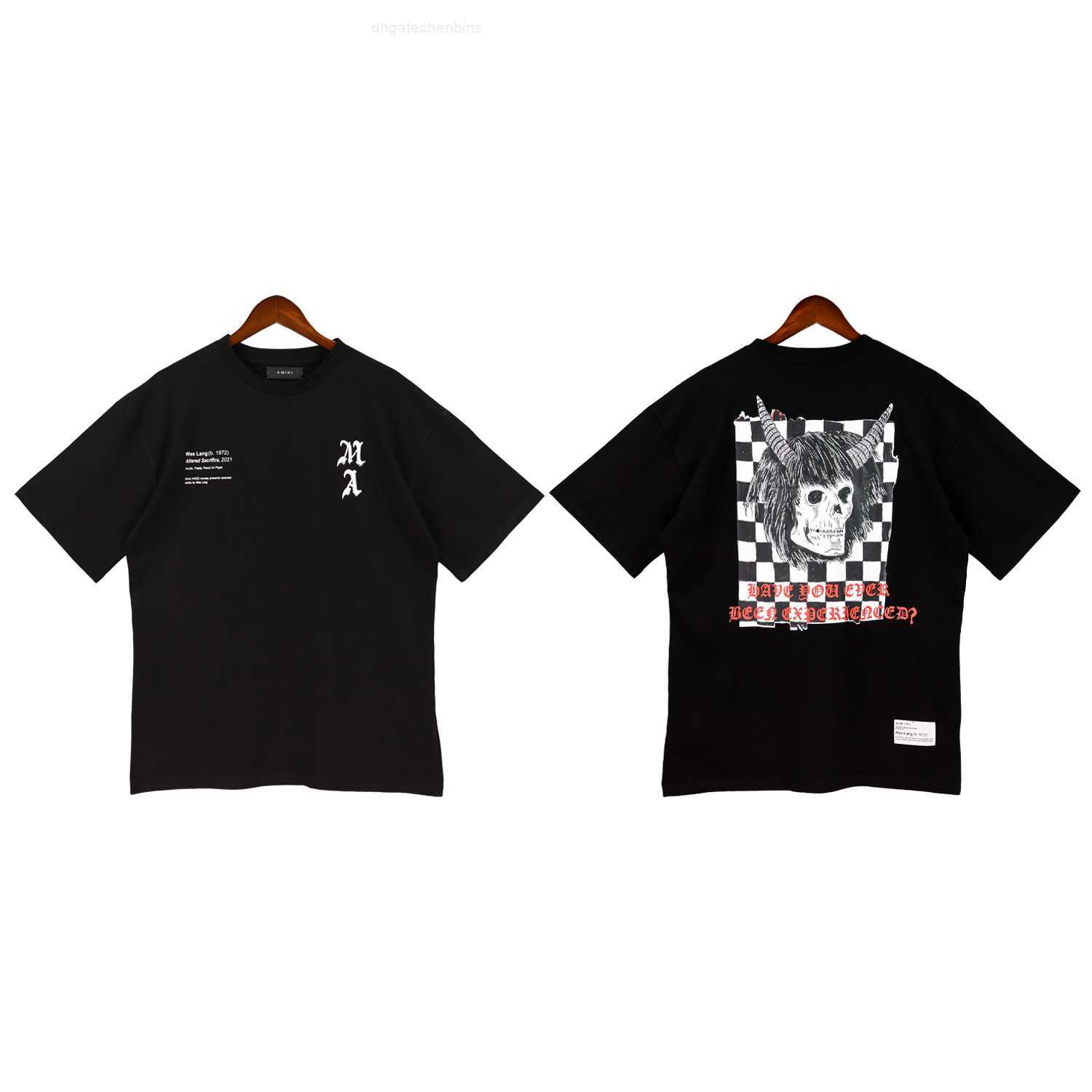 

designer t-shirts for men amriis Designer T-shirts For Men Amriis t Shirt High Street Fashion Brand American Letter Simple Printing Foam Su, Black