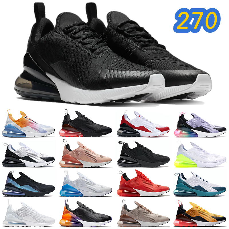 

With box mens 270 Running Shoes black white dusty cactus university gold tea berry spirit teal liquid metal coral stardust barely rose men women sports sneakers, 29 pure platinum 36-45