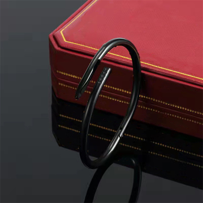 

Wedding Bracelets Women Man Nail Bangle Jewellery18k Gold Plated Personalised Cuff Bracelet Full Diamond Nail Bracelet Love Jewelry For Valentine's Day Gift